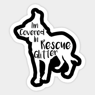 Covered in Rescue Glitter Dog Hair Sticker